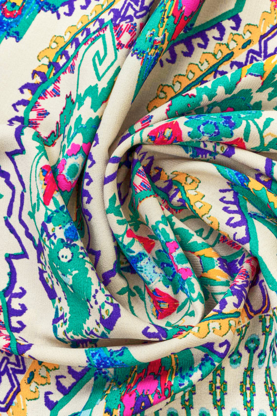 Viscose with ethnic motifs