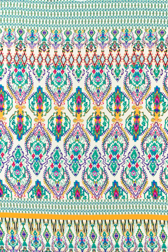 Viscose with ethnic motifs