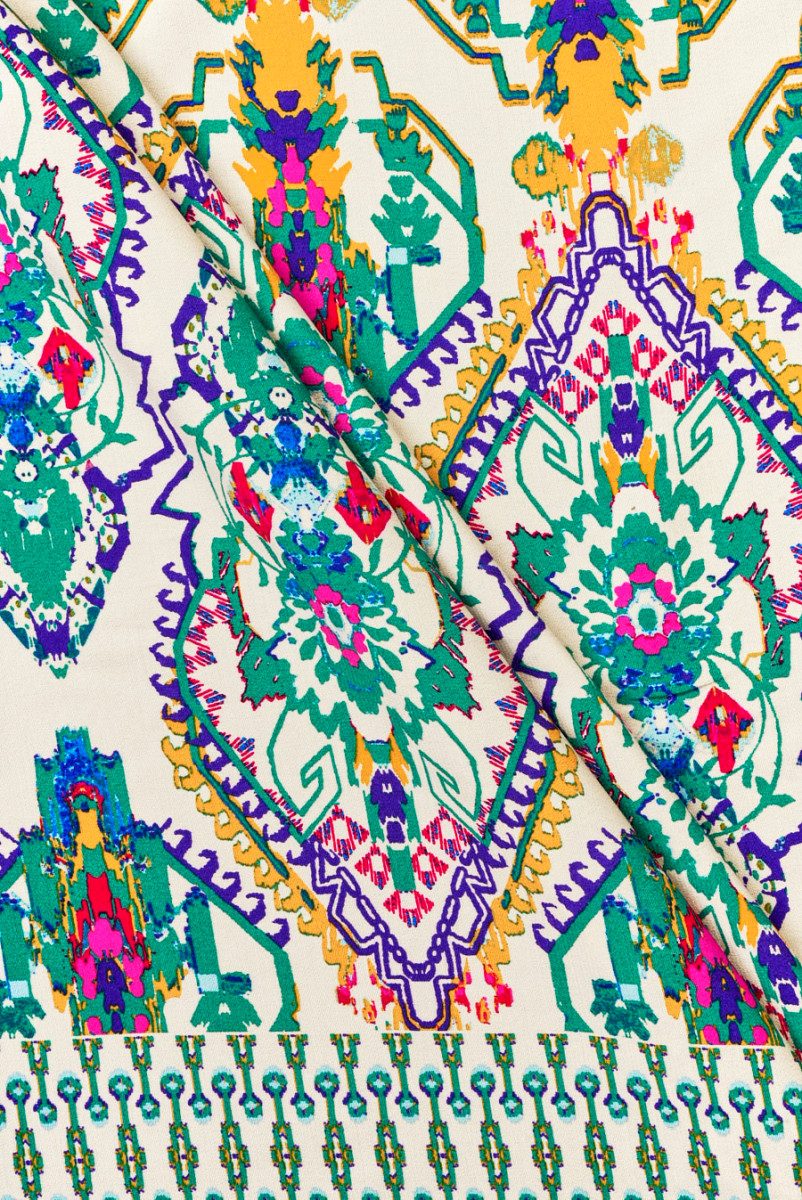 Viscose with ethnic motifs