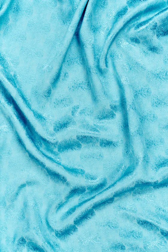 Jacquard Viskose Blau Löwenzahn