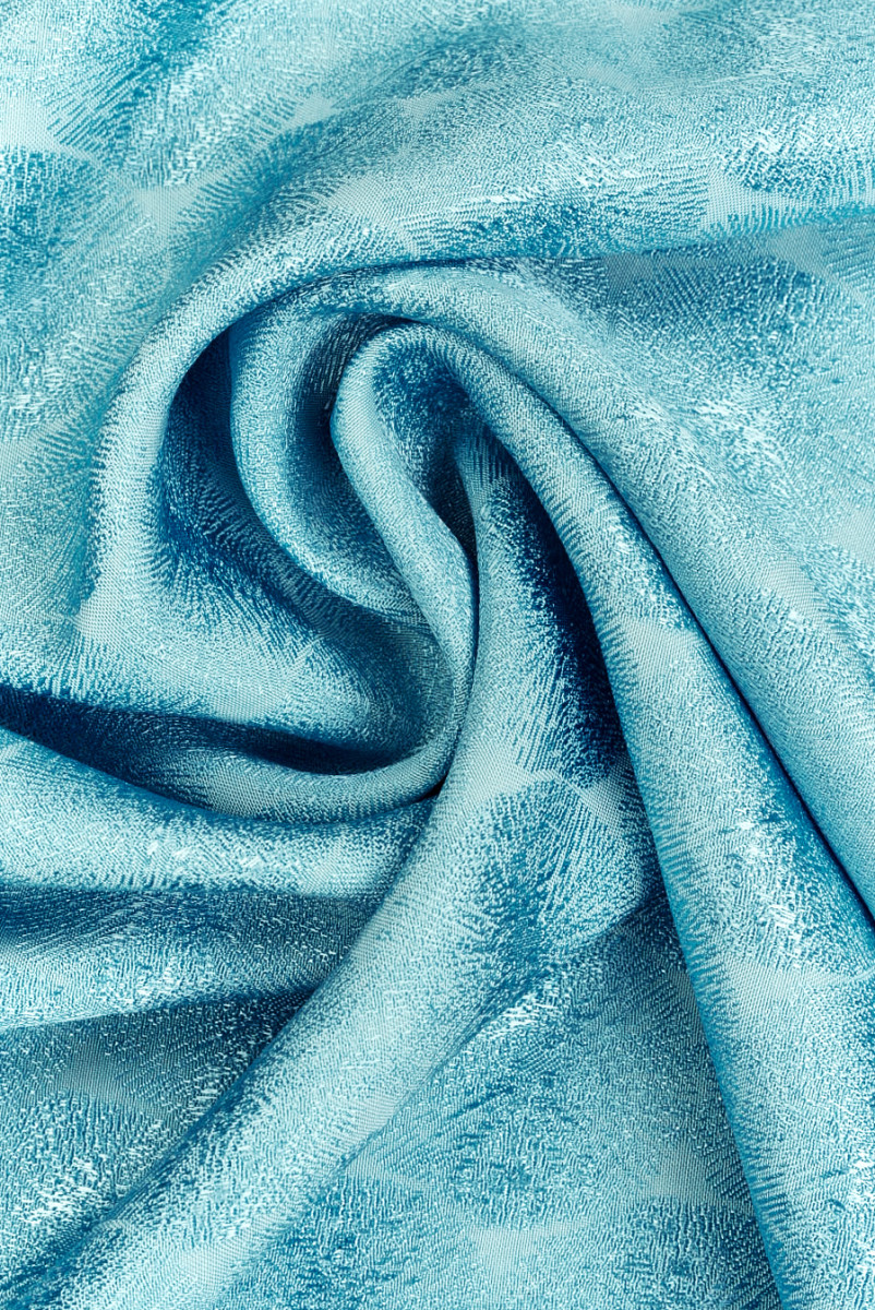 Jacquard Viskose Blau Löwenzahn