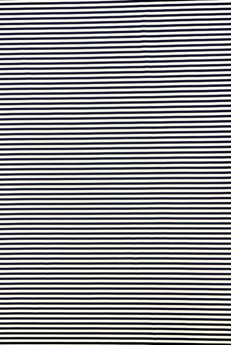 Striped Lycra navy blue with ecru