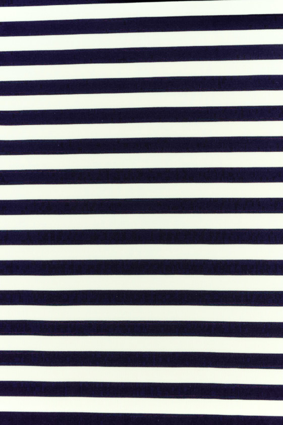 Gestreiftes Lycra marineblau mit Ecru
