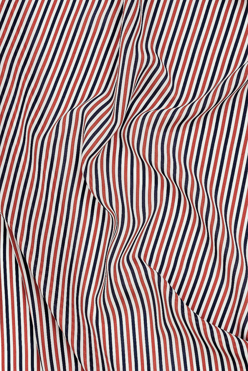 Crepe silk with stripes
