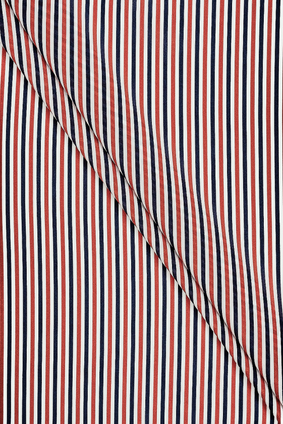 Crepe silk with stripes