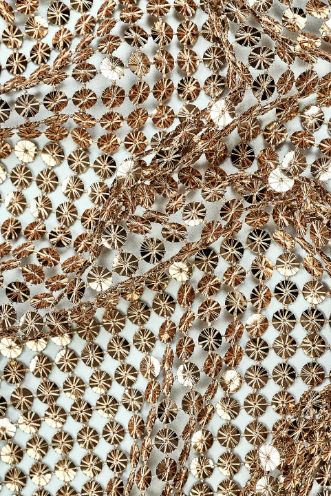 Exklusives Pailletten-Gold-Mesh