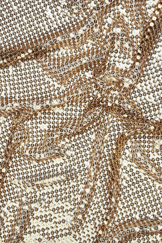 Exklusives Pailletten-Gold-Mesh