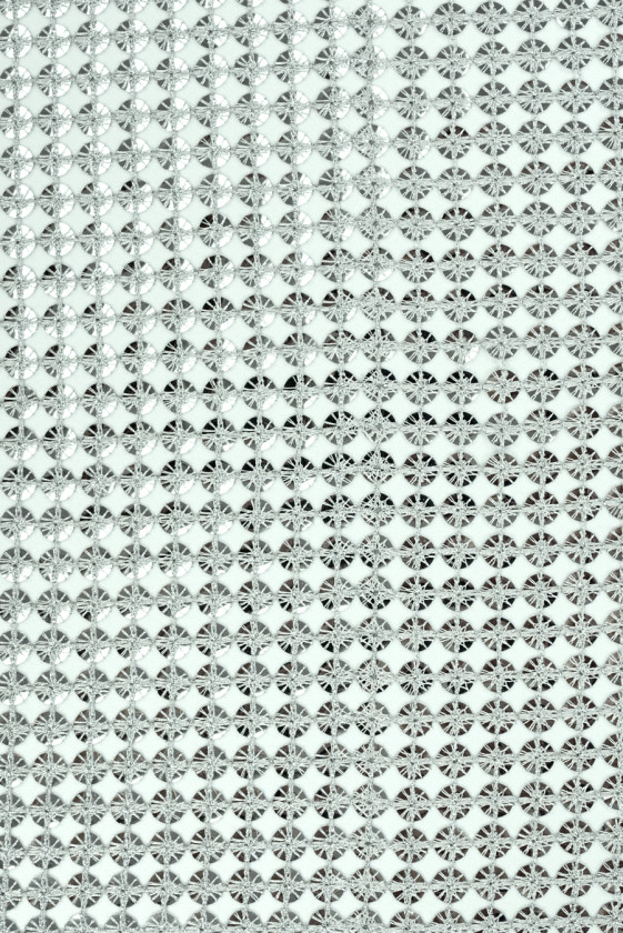 Exclusive sequin silver mesh