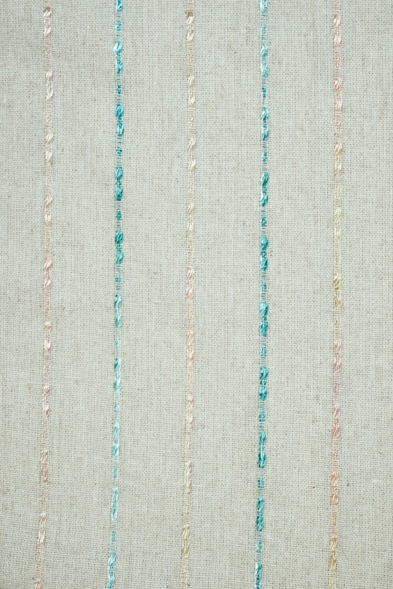 Len z wiskozą w kolorowe paski KUPON 70cm