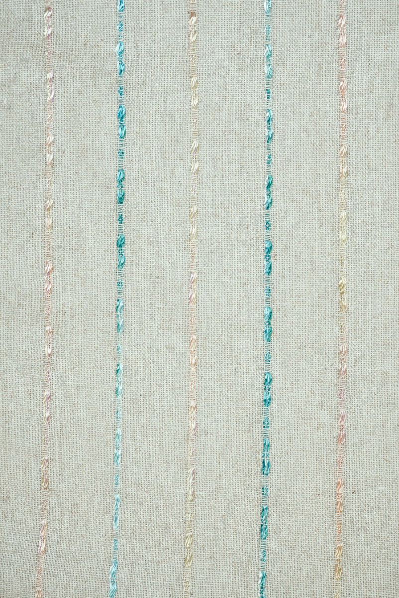 Linen with viscose with colorful stripes