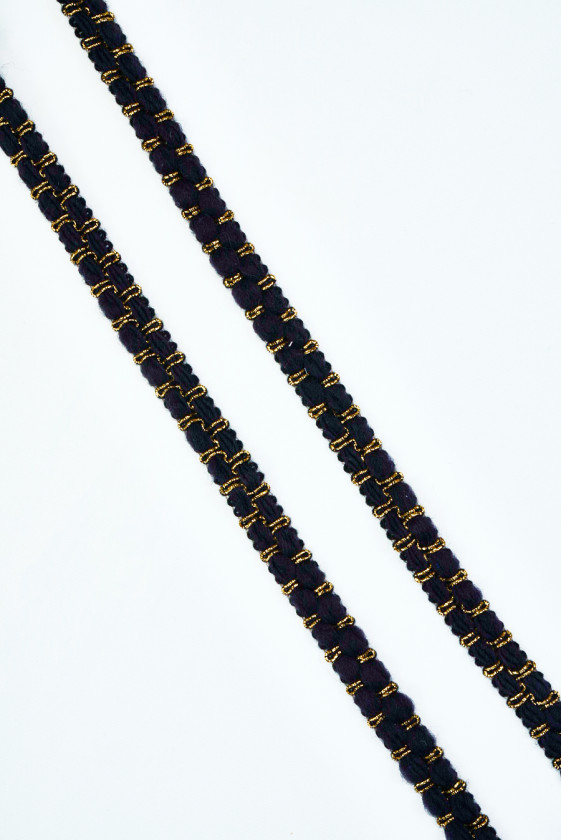 Chanel tape black with gold