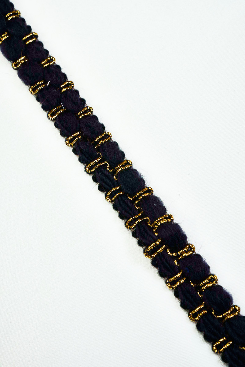 Chanel tape black with gold