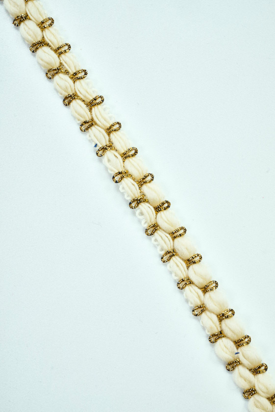 Chanel Cream Tape With Gold