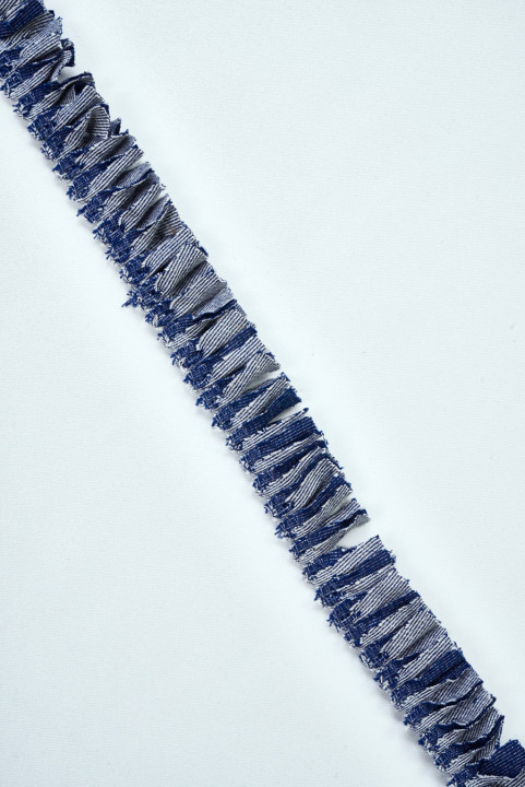 Tape denim tassels