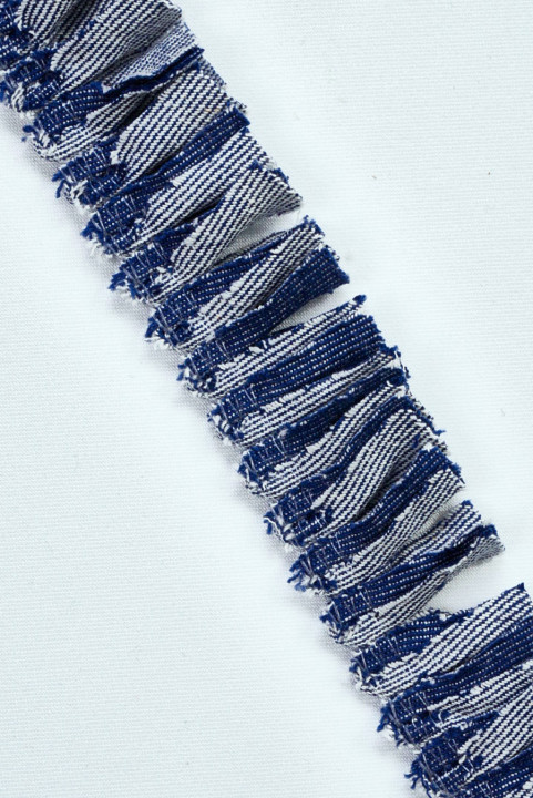 Tape denim tassels