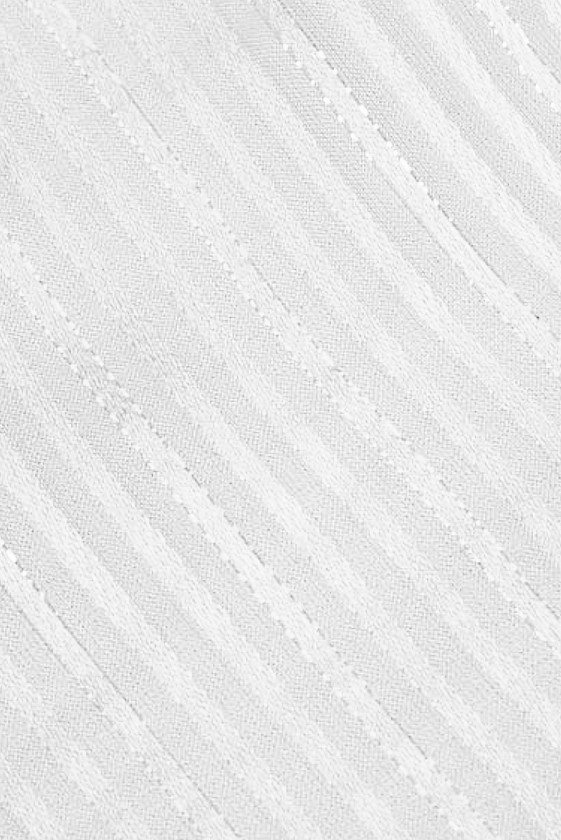 Striped silk devore white