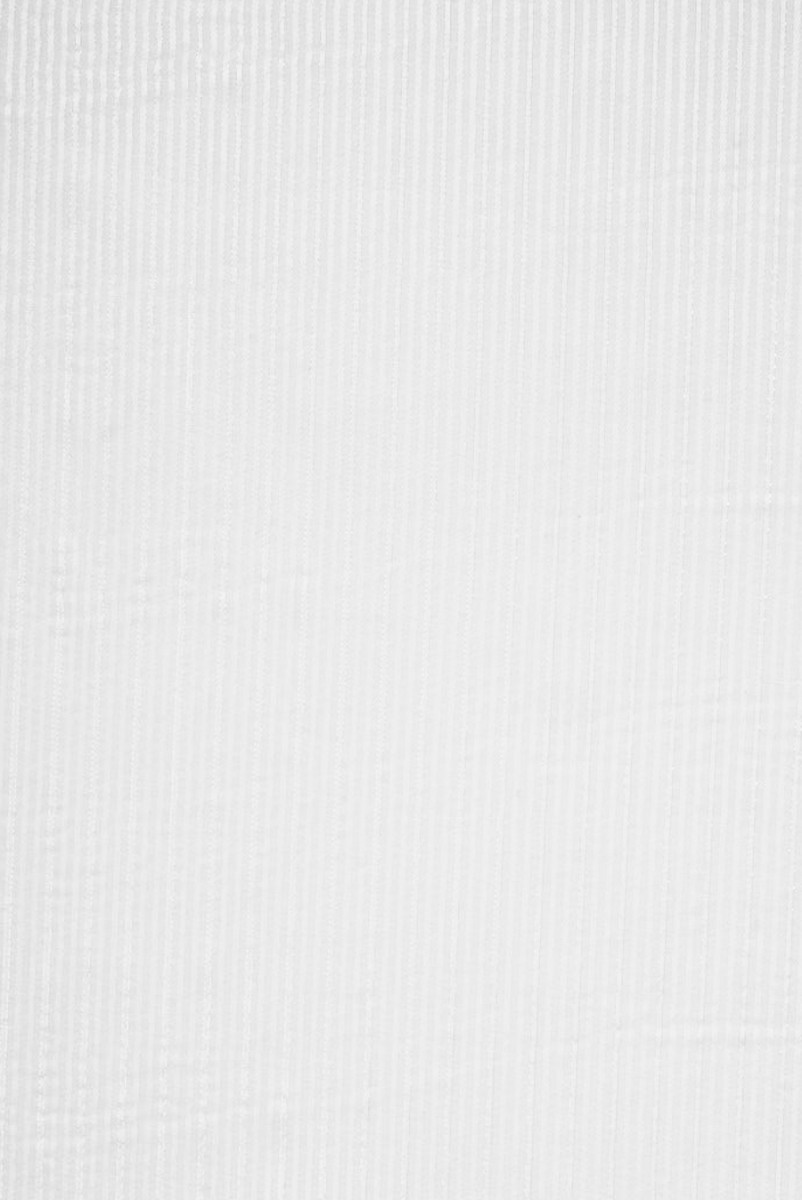 Striped silk devore white