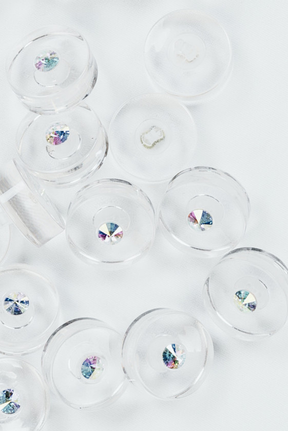 Priehľadné tlačidlo malé