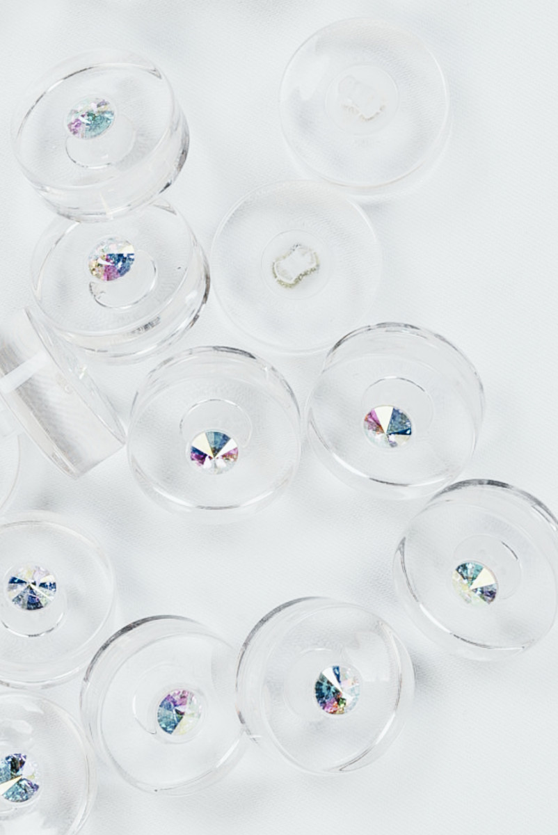 Priehľadné tlačidlo malé