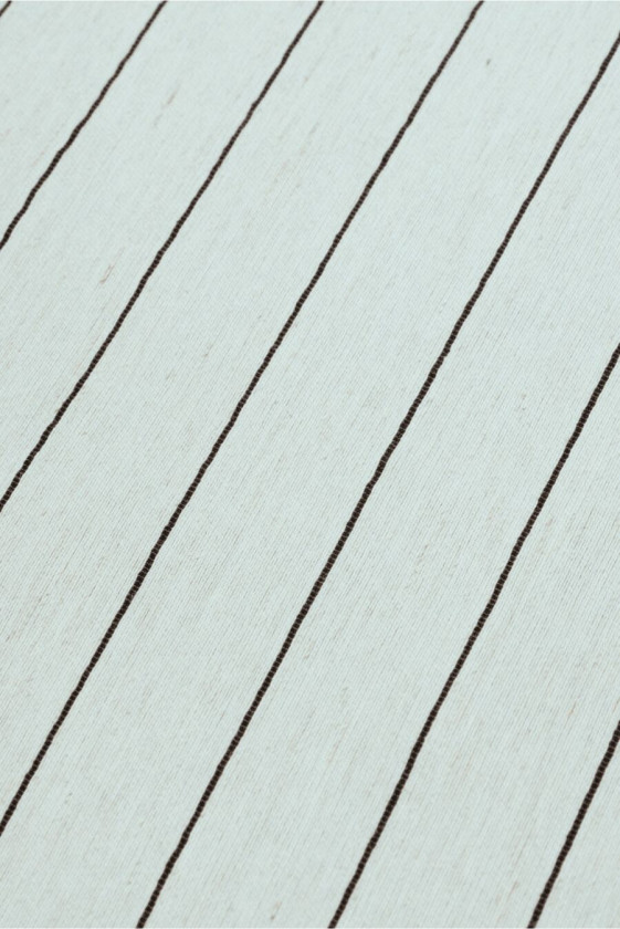 Linen with viscose striped ecru