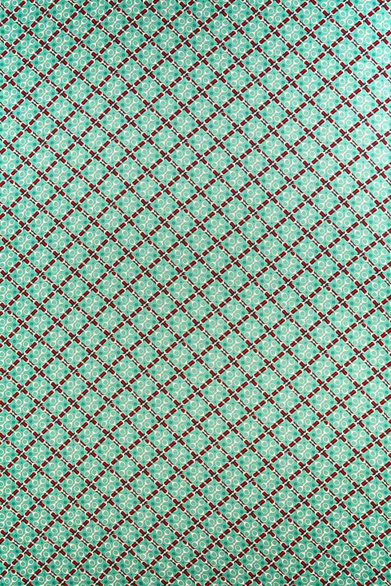 Jacquard silk with sage buckles