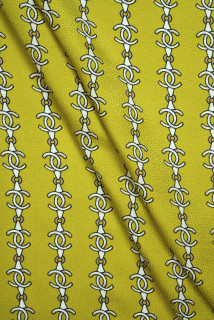 Seta jacquard in catene lime