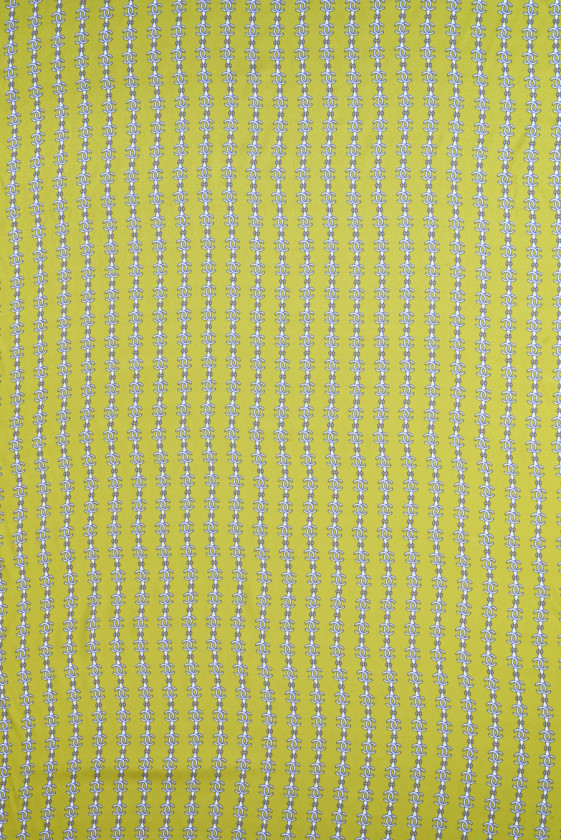 Jacquard silk in chains lime