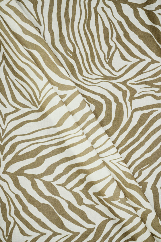 Kokvilnas batista bēša zebra