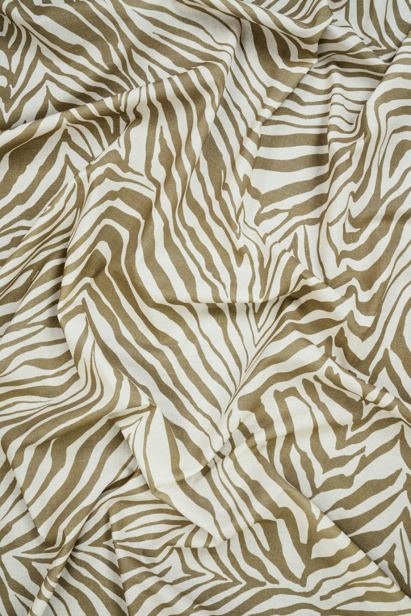 Bavlnená Batista Béžová Zebra