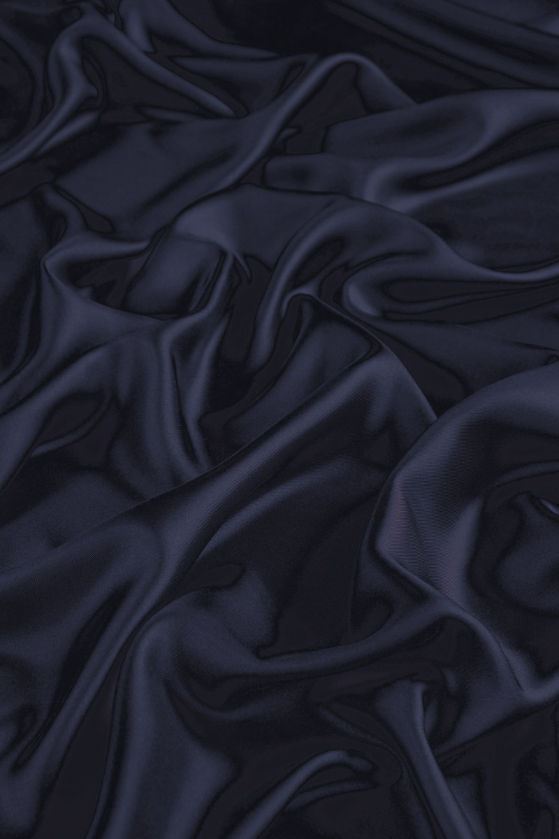 Silk lining thicker dark navy blue