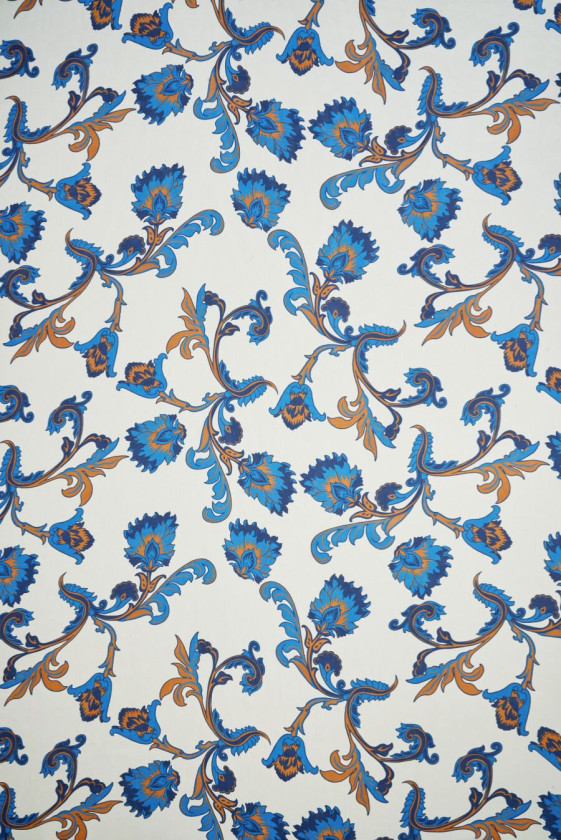 Muslin viscose silk with flowers