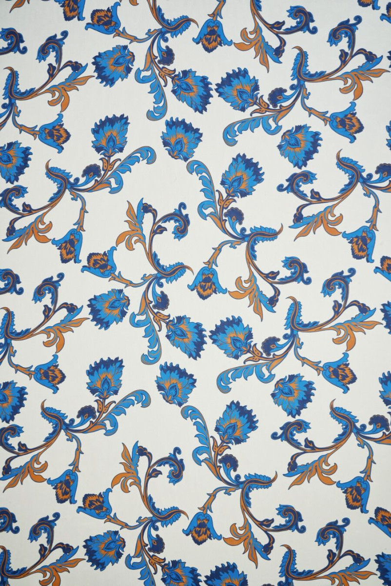 Muslin viscose silk with flowers