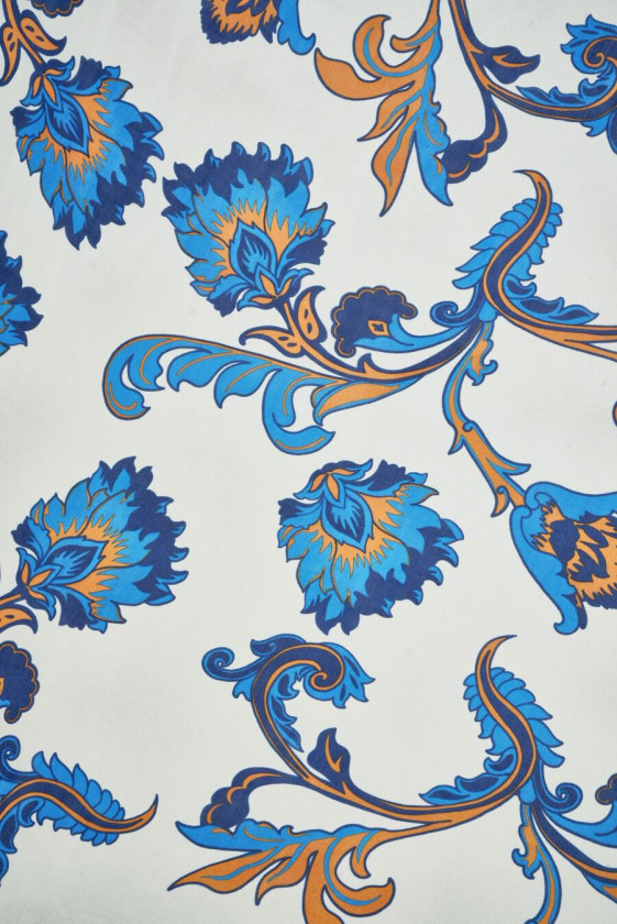 Muslin viscose silk with flowers