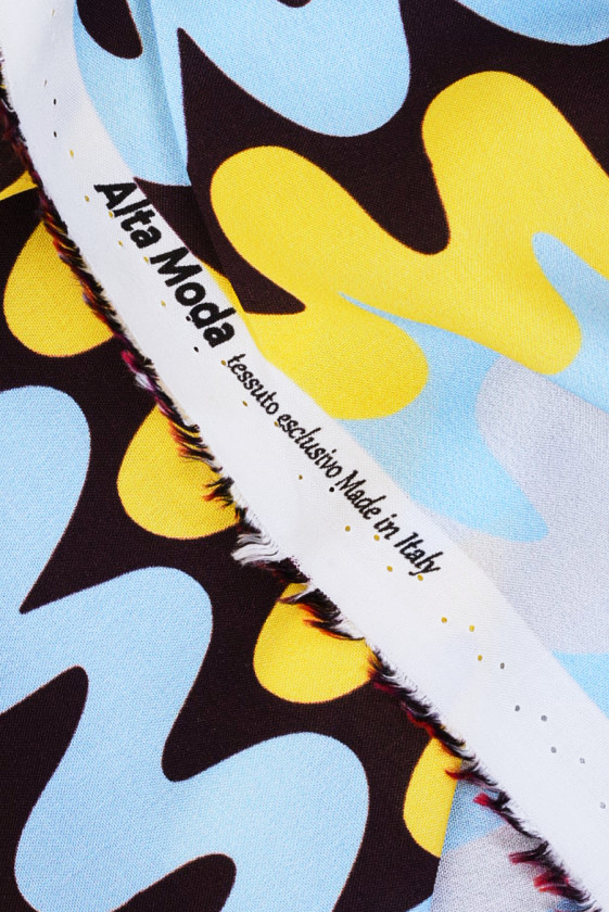 Viscose in yellow zigzags