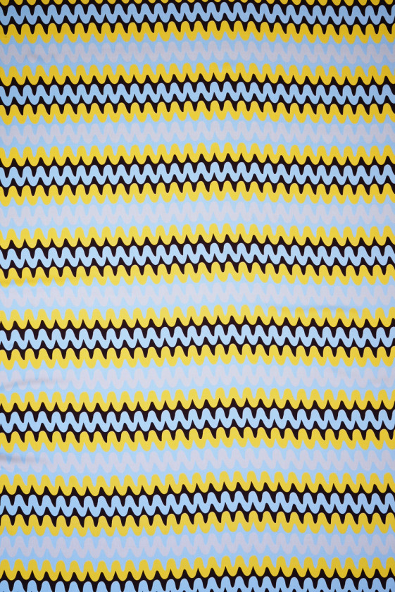 Viskose in gelben Zickzackfarben