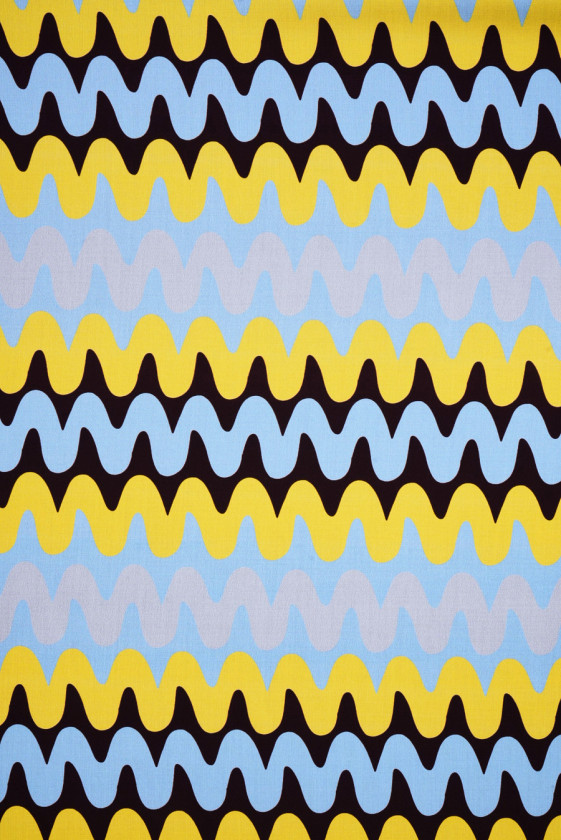 Viscose in yellow zigzags