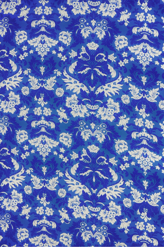 Cornflower ornamented viscose