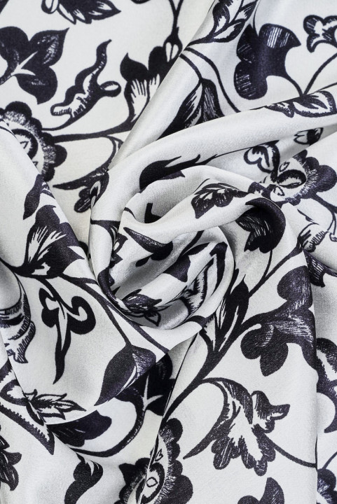 Silk satin signed light grey