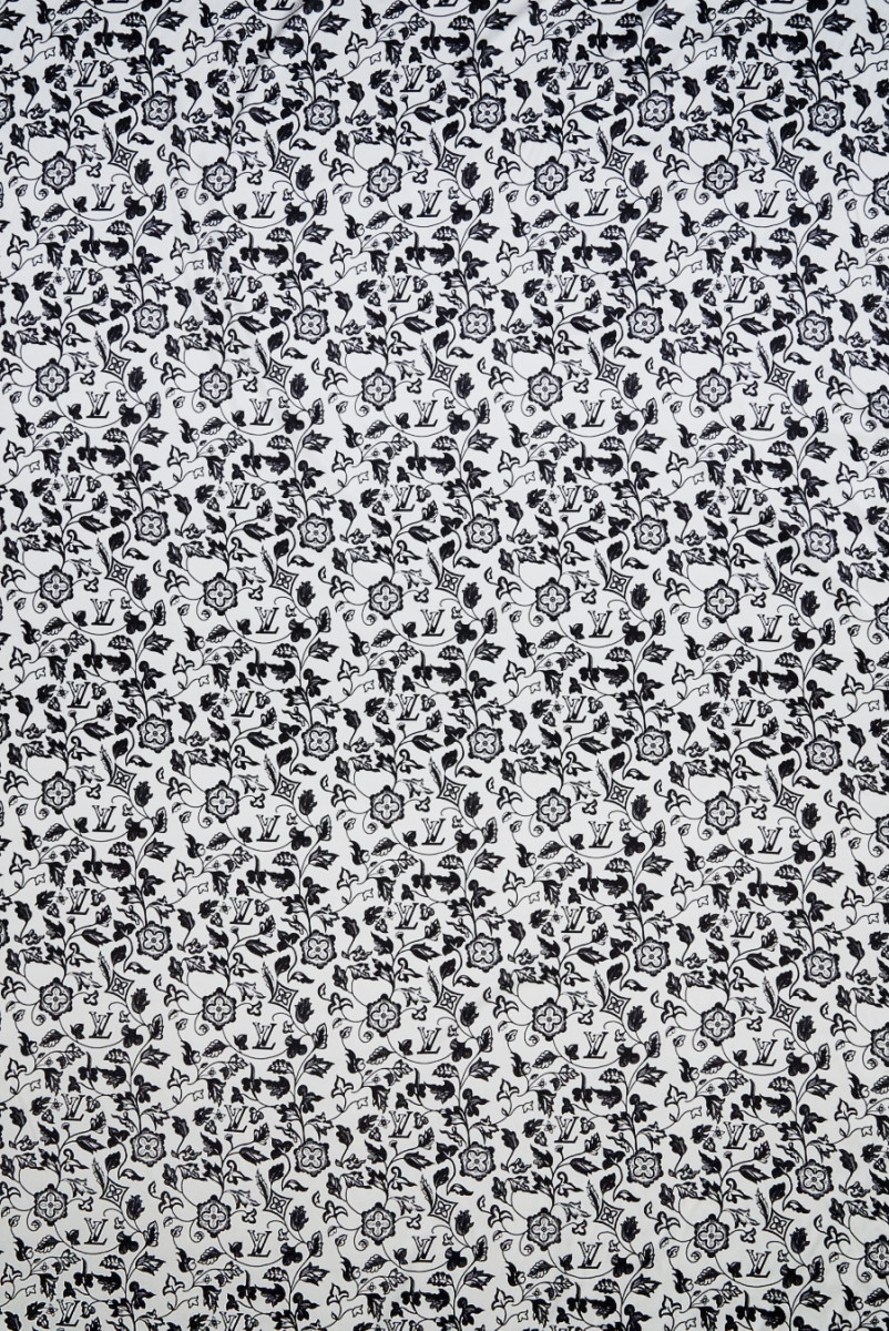 Silk satin signed light grey