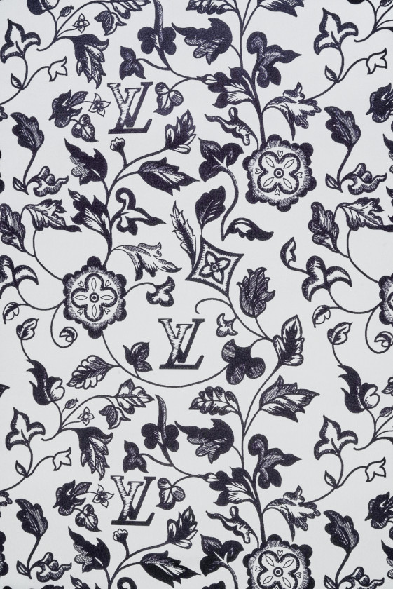 Silk satin signed light grey