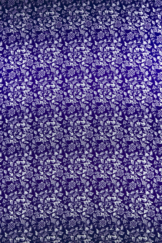 Signerad silk satäng marinblå