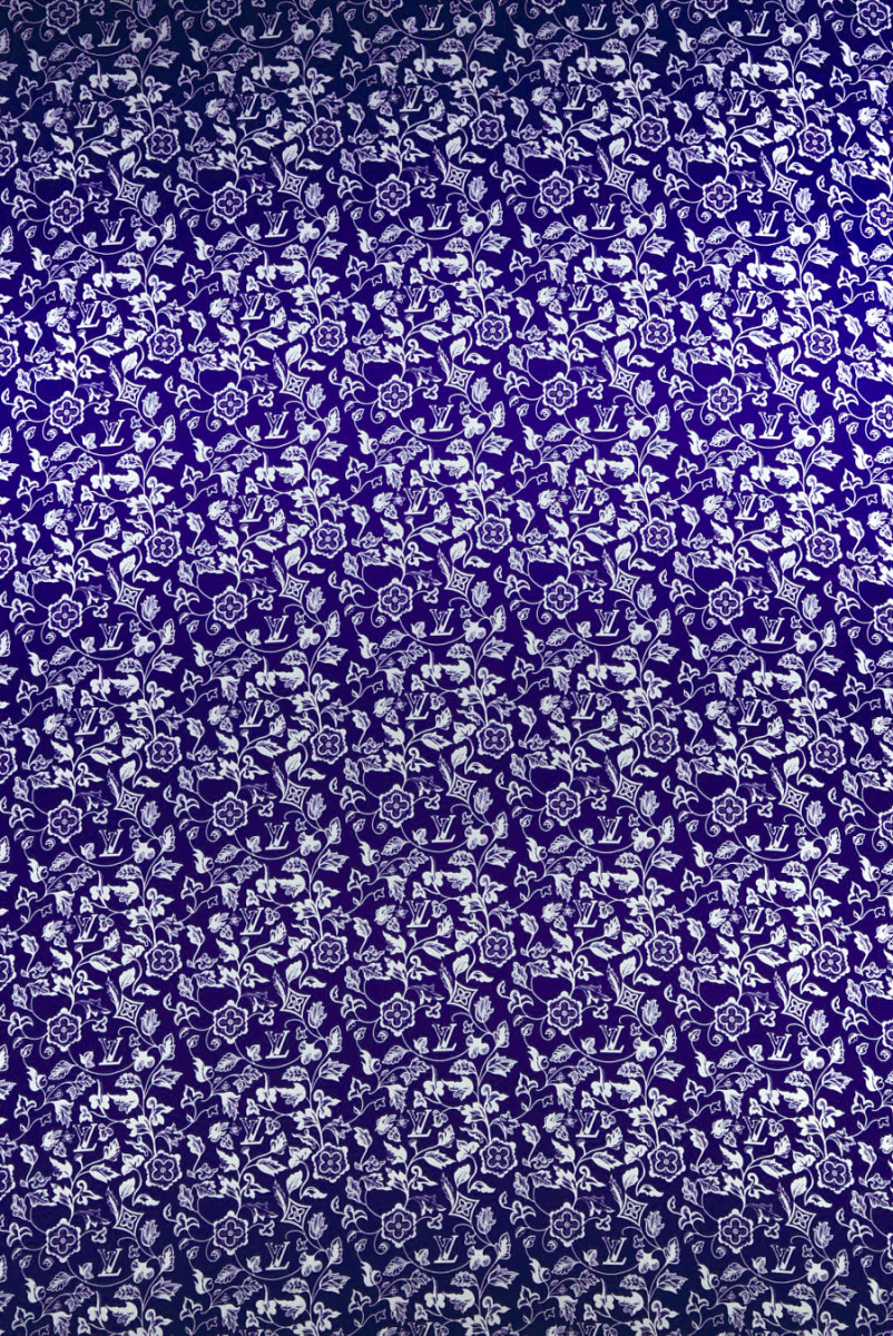 Seidensatin signiert marineblau