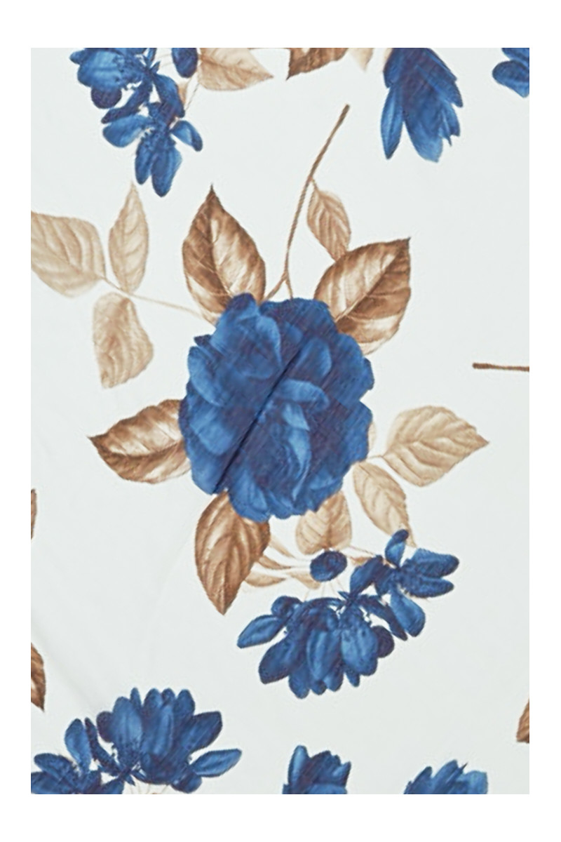 Batyst viscose with silk in flowers