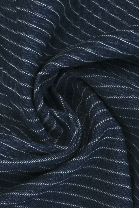 Jeans elastyczny w paski ciemny granat