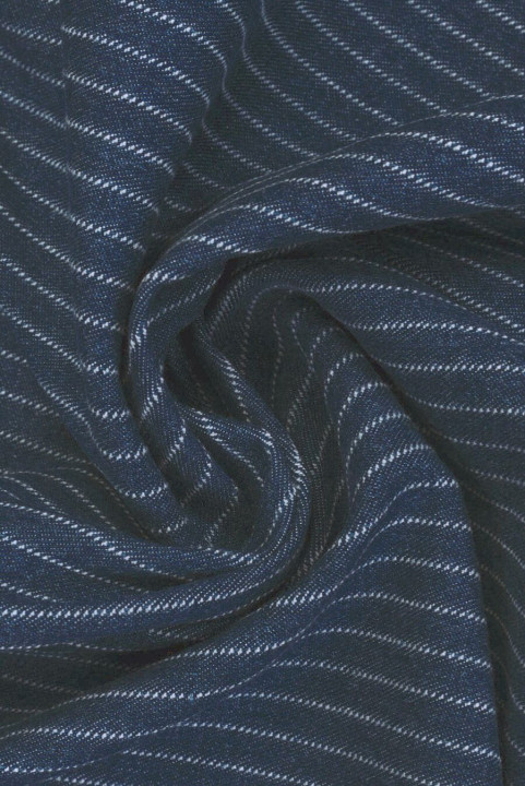 Jeans a righe blu scuro