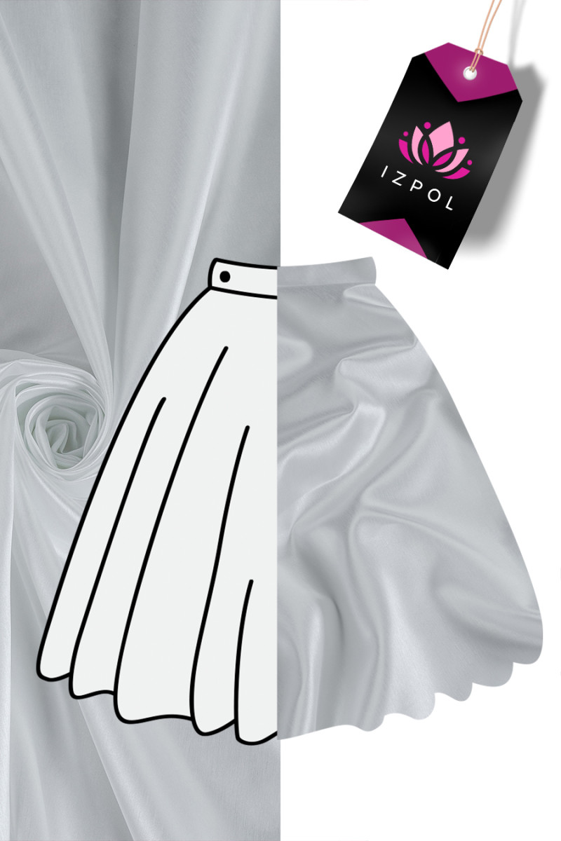 White satin taffeta