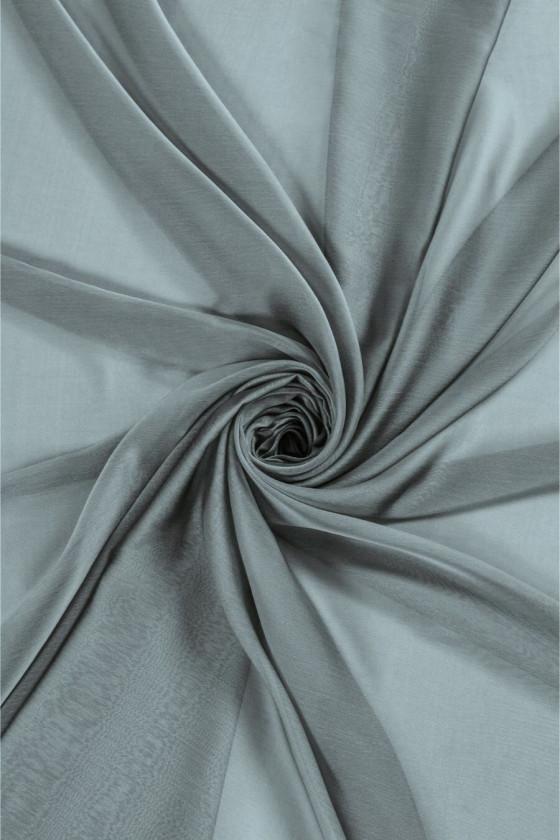 Silk chiffon twotone - black and blue