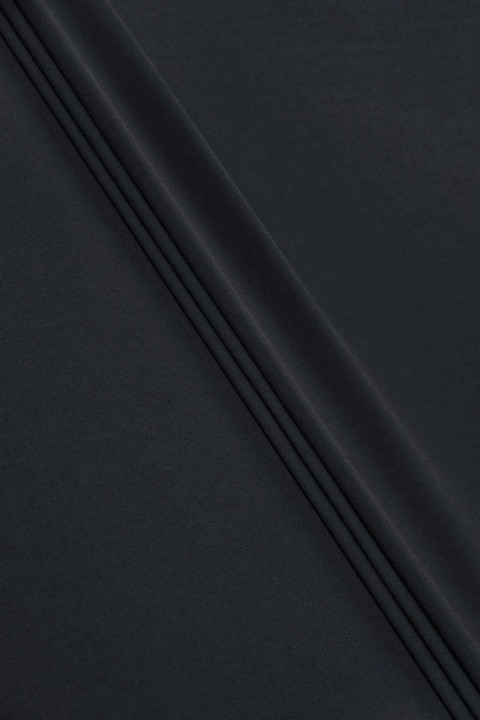 Thin georgette silk very dark navy blue