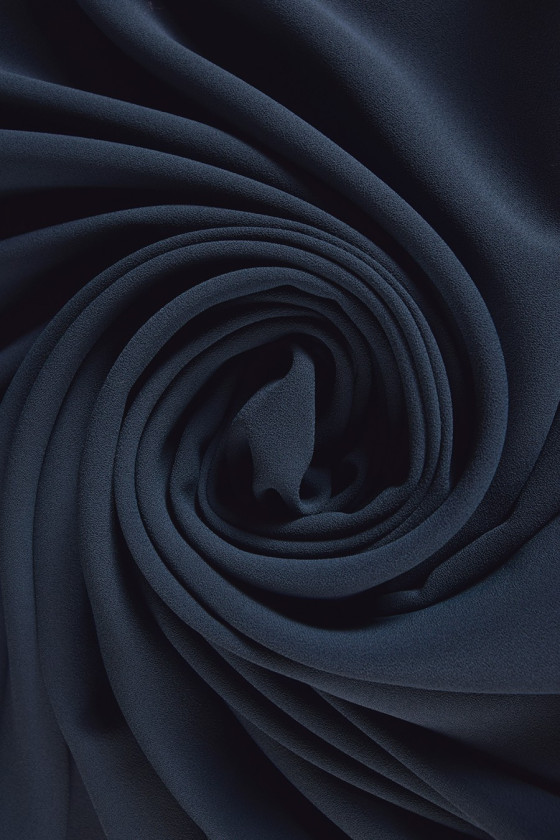 ARMACADI georgette bleu marine COUPON 130 cm