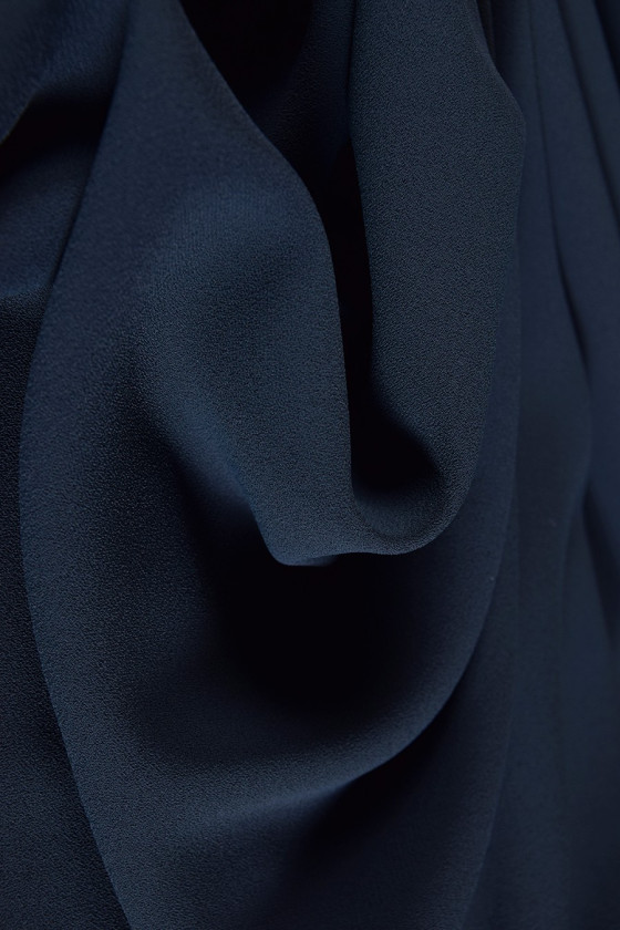 ARMACADI georgette marineblauw COUPON 130 cm